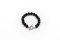 pulsera piedra natural ónix y cierre de acero inoxidable color plata