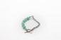 pulsera de piedra natural jade y mitad cadena de acero inoxidable color plata