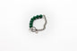 pulsera de piedra natural malaquita y mitad cadena de acero inoxidable color plata