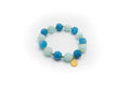 pulsera elástica piedra natural amazonita y jade
