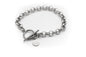 bracelet en acier inoxydable argenté