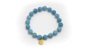 pulsera de piedra natural Angelita y separadores de acero inoxidable color oro