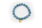 pulsera de piedra natural Angelita y separadores de acero inoxidable color oro