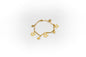 pulsera con colgantes de estrellas de acero inoxidable color oro